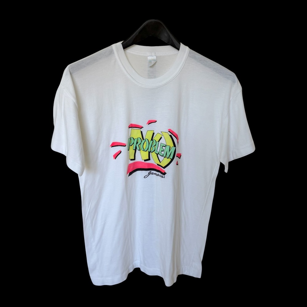 80's Ocean‎ No Problem Jamaica T-Shirt XL White Single Stitch